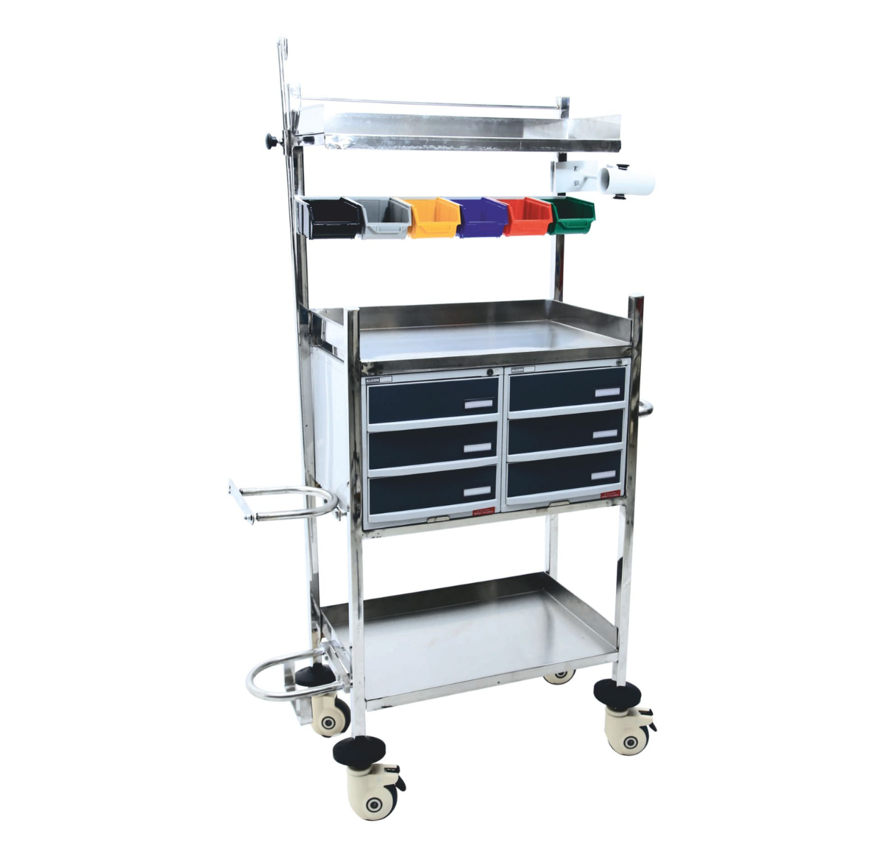 1-10.png Crash Cart Trolley Stainless Steel - Image 1