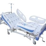 Hospital ICU Bed 3 Function Manual with ABS Railing